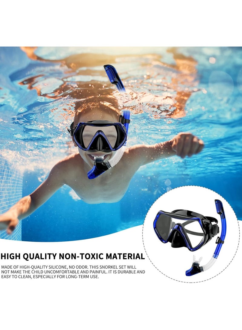 AROAQ Dry Snorkel Set Adults Professional,Anti-fog Diving Mask 180° Panoramic Ultra-Clear Snorkel Mask Anti-leak Diving Tube Set Free Breath Scuba Diving Goggle Adjustable for Men Women - Image 5