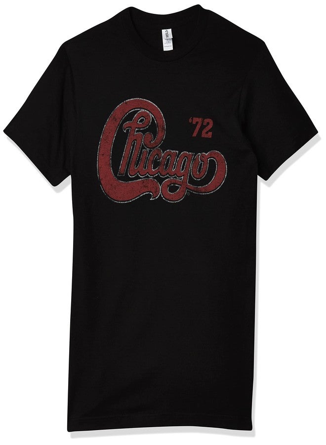 Old Glory Men's Chicago Tour '72 Logo Mens Soft T-Shirt Shirt, Black, X-Large - Image 1