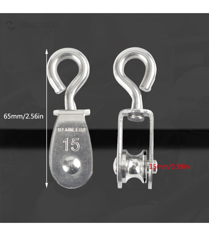 M15 Heavy Duty Metal Pulley With Silent Guide Wheel And Wear Resistant Roller For Crane Hoist Construction Equipment - Image 2