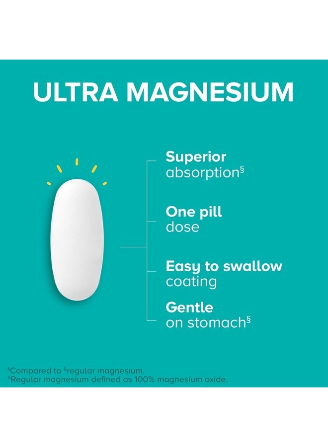 Qunol Magnesium Glycinate Complex, Gentle on Stomach, 250mg One Pill Dose, Superior-Absorption Magnesium, Nerve, Bone and Muscle Health Supplement, 60 Count (Pack of 1) - Image 2