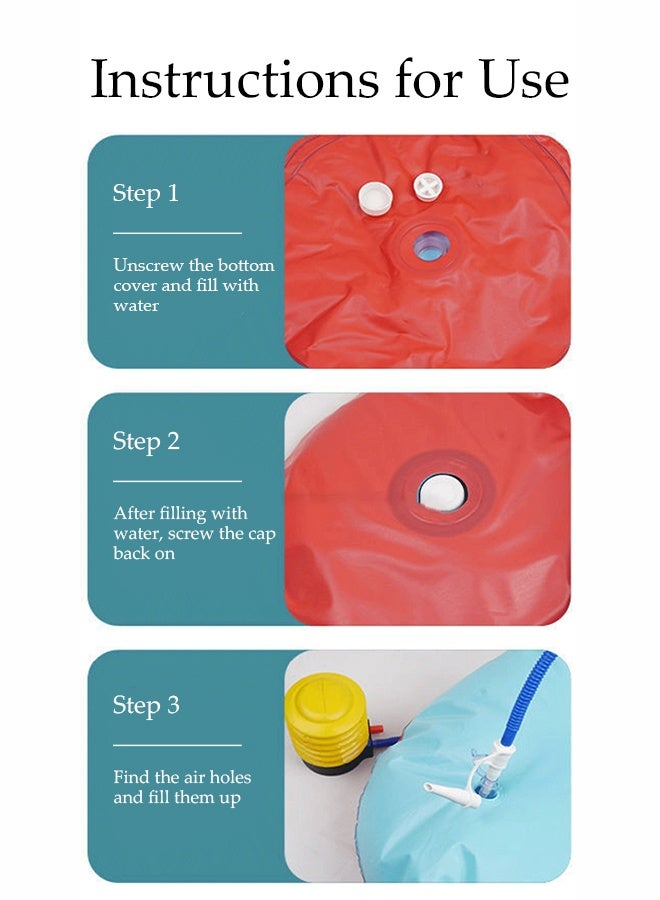 DUNISO Inflatable Boxing Column, 120cm PVC Kids Punching Bag Fitness Inflatable Boxing Bag for Karate, Taekwondo, Decompression Kick Speed Training Games for Kids and Adults - Image 3