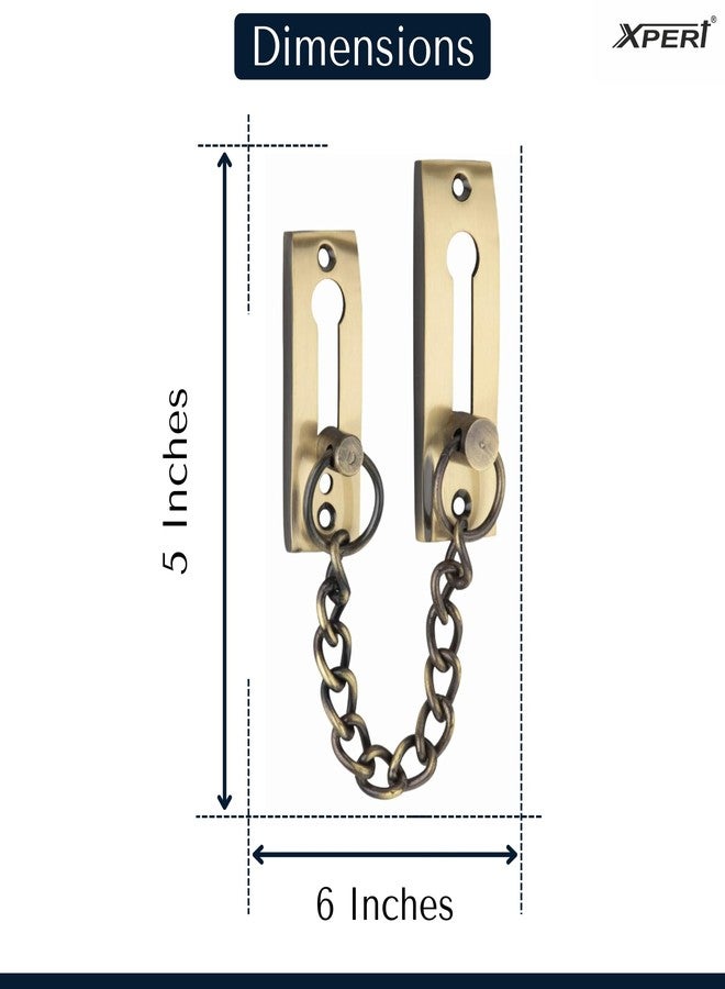 Xpert Brass Door Chain by Xpert (Pack of 1) Works with Chain Lock for Door & Door Lock - Door Chain Lock for Main Door & Safety Latch for Door - Latch Lock for Door & Door Safety (DC-145) - Image 4
