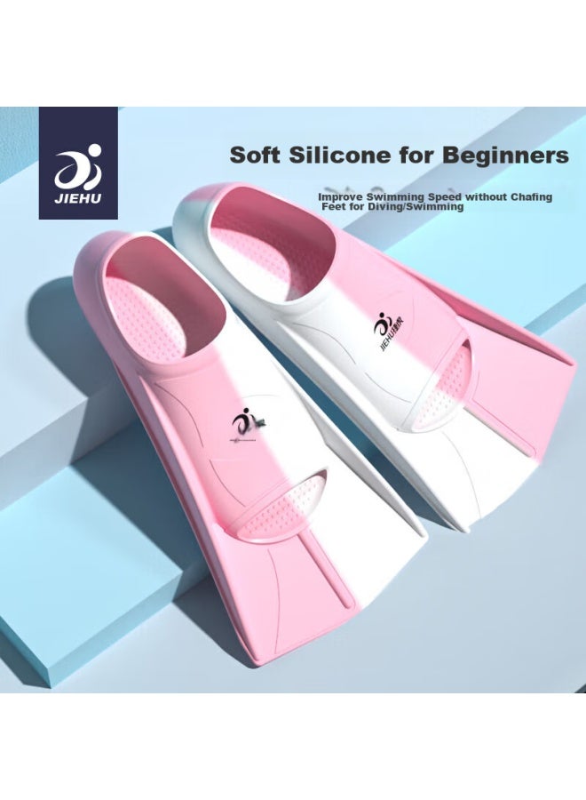 Jettiger Jiehu Swimming Fins For Adults And Children, Professional Swimming Diving Speed Boosting Comfortable Durable Soft Rubber Flippers Training Equipment - Image 1
