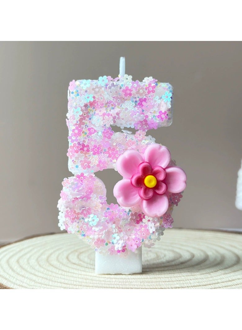 general Graduating Pink Digital Candle Party Dessert Table Decoration Item Birthday Cake decoration for one-year-old Celebration
