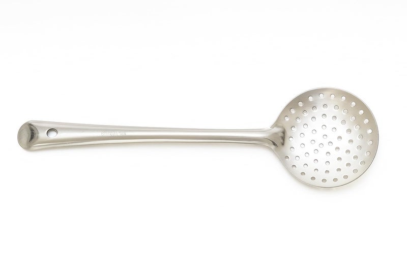 GS KITCHENWARE GS Stainless Steel Skimmer Puri/WADA Frying Strainer Jhara Versatile Deep Fry Chalni with Handle for Kitchen (Silver) Pack of 1 - Image 5