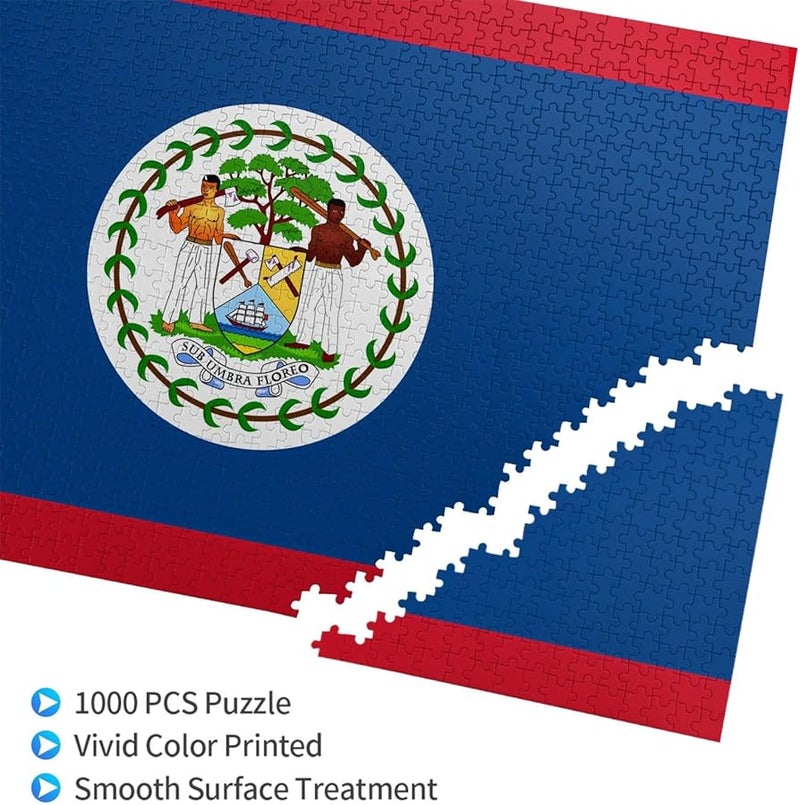 Belize Flag Jigsaw Puzzle 1000 Pieces For Adults Home Decor 29 5 X 19 7 Inches - Image 3
