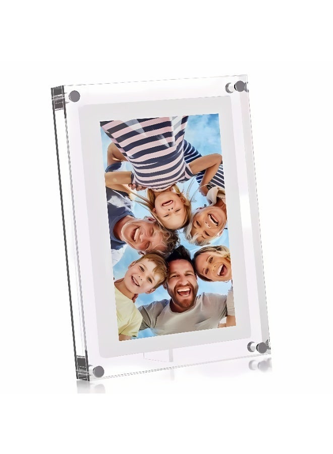 كلوزيلي إطار صورة رقمي مقاس 5 بوصات، إطار فيديو، إطار صورة إلكتروني ذكي، تشغيل تلقائي 360 درجة، شاشة IPS عالية الدقة، قابل للتثبيت على الحائط، متوافق مع تنسيقات الصور والفيديو المتعددة، للديكور المنزلي والهدايا الصادقة - Image 2