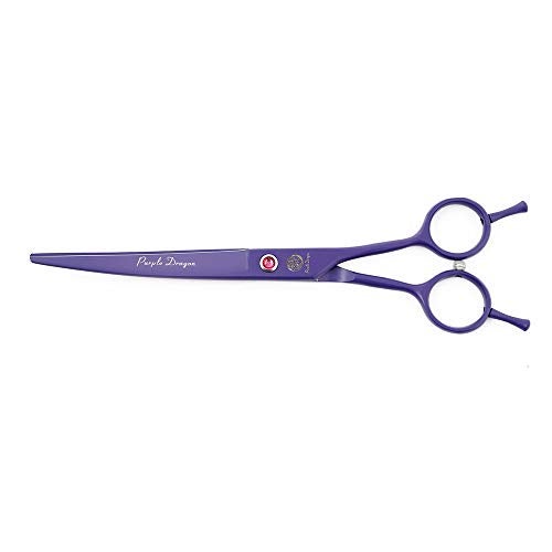 Purple Dragon 7.0 inch Rhinestone Decoration 3PCS Pet Grooming Scissors Dog Hair Cutting & Thinning Shears Set - Image 2