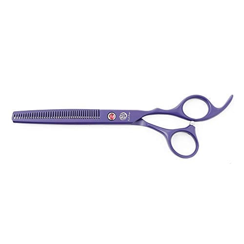 Purple Dragon 7.0 inch Rhinestone Decoration 3PCS Pet Grooming Scissors Dog Hair Cutting & Thinning Shears Set - Image 3