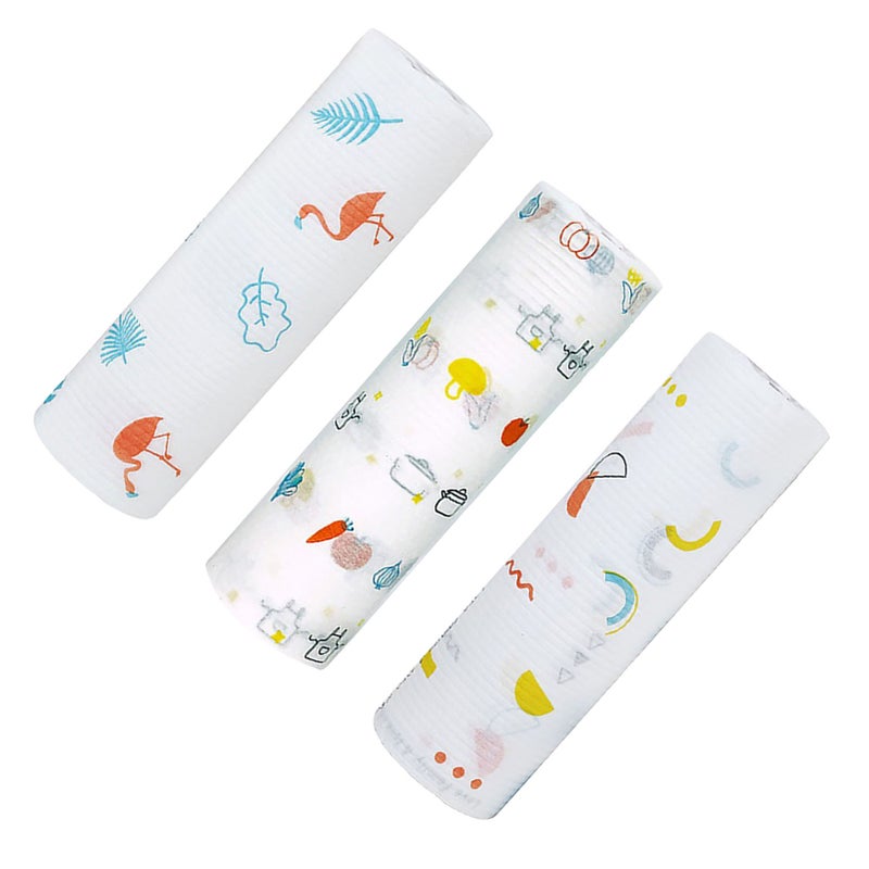 Disposable Cleansing Cloths Roll Wet Dry Use Non Woven Fabric Printed Disposable Dish Towels - Image 2