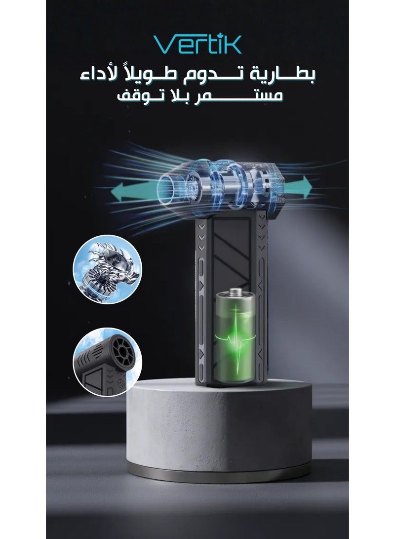 فيرتك مكنسة هوائية، منفاخ هواء لاسلكي، مروحة توربينية لتنظيف الكمبيوتر والسيارة والأماكن الخارجية، منفاخ الهواء فيرتك ستورمر الأقوى لتنظيف الأجهزة والسيارات بدقة فائقة - Image 5