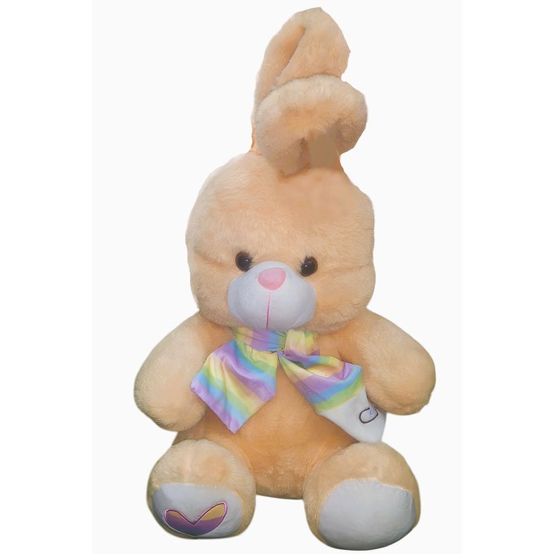 دمية الارنب القطيفية مع كوفية ملونة - 9622