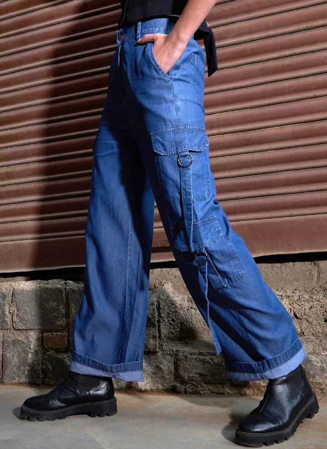 Bootcut High-Rise Blue Jeans for Women