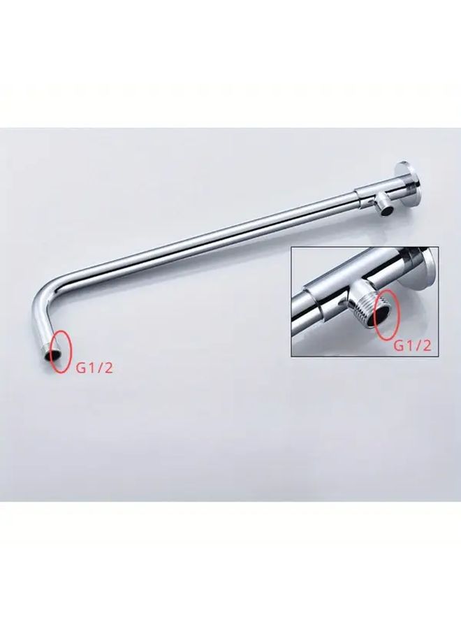 Chrome Wall Mounted Shower Arm 22 83 Inch with Base and Mounting Hardware - Image 5