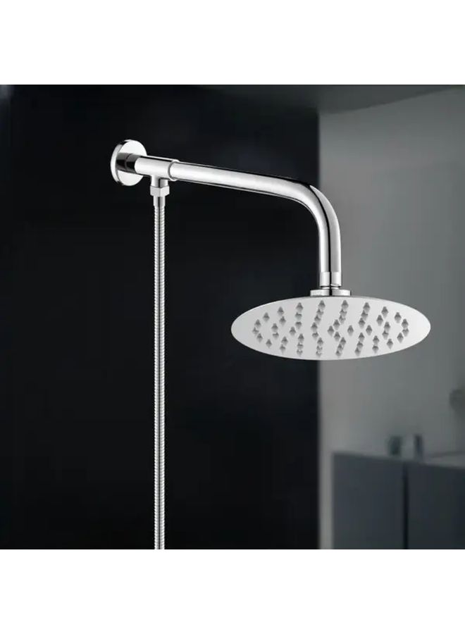 Chrome Wall Mounted Shower Arm 22 83 Inch with Base and Mounting Hardware - Image 2