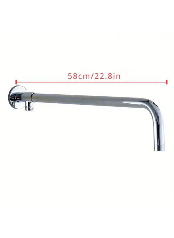 Chrome Wall Mounted Shower Arm 22 83 Inch with Base and Mounting Hardware - Image 3