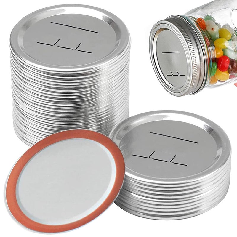CoguZed 24-Pack 70 MM Regular Mouth Canning Jar Lids - Leak Proof & Airtight Seal Split-Type Metal Lids, Suitable for Ball & Kerr Jars, Food Grade Material - Image 1