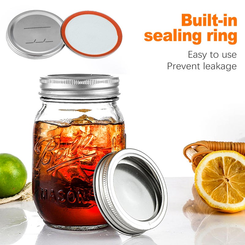 CoguZed 24-Pack 70 MM Regular Mouth Canning Jar Lids - Leak Proof & Airtight Seal Split-Type Metal Lids, Suitable for Ball & Kerr Jars, Food Grade Material - Image 5