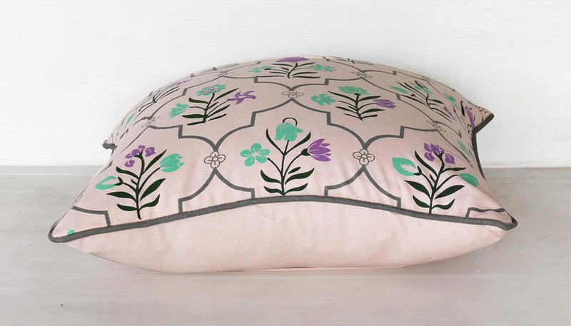 Dekor World 2 Piece Small Cotton Rose Pink Amaryllis Printed Collection Cushion Cover (12x12 inches/ 30x30 cm)-for Living Room and Bedroom - Image 3