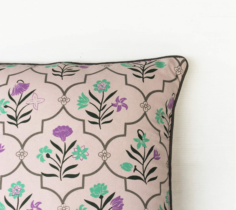 Dekor World 2 Piece Small Cotton Rose Pink Amaryllis Printed Collection Cushion Cover (12x12 inches/ 30x30 cm)-for Living Room and Bedroom - Image 4