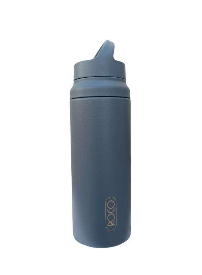 ROCO STAINLESS STEEL TRAVEL MUG Blue 600ML - Image 3