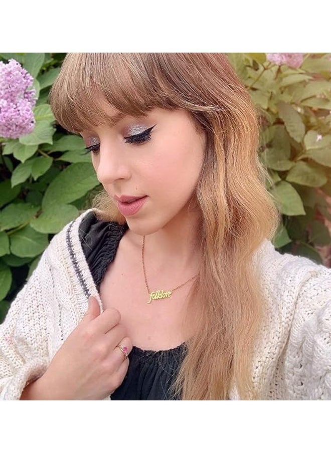 Generic - Taylor Swift Inspired Necklace For Fans, Swiftie Outfit Jewelry, Folklore Music Album Badge, Singer Inspired Necklace Music Lover Fans Gifts For Eras Tour (Reputation) - Image 1