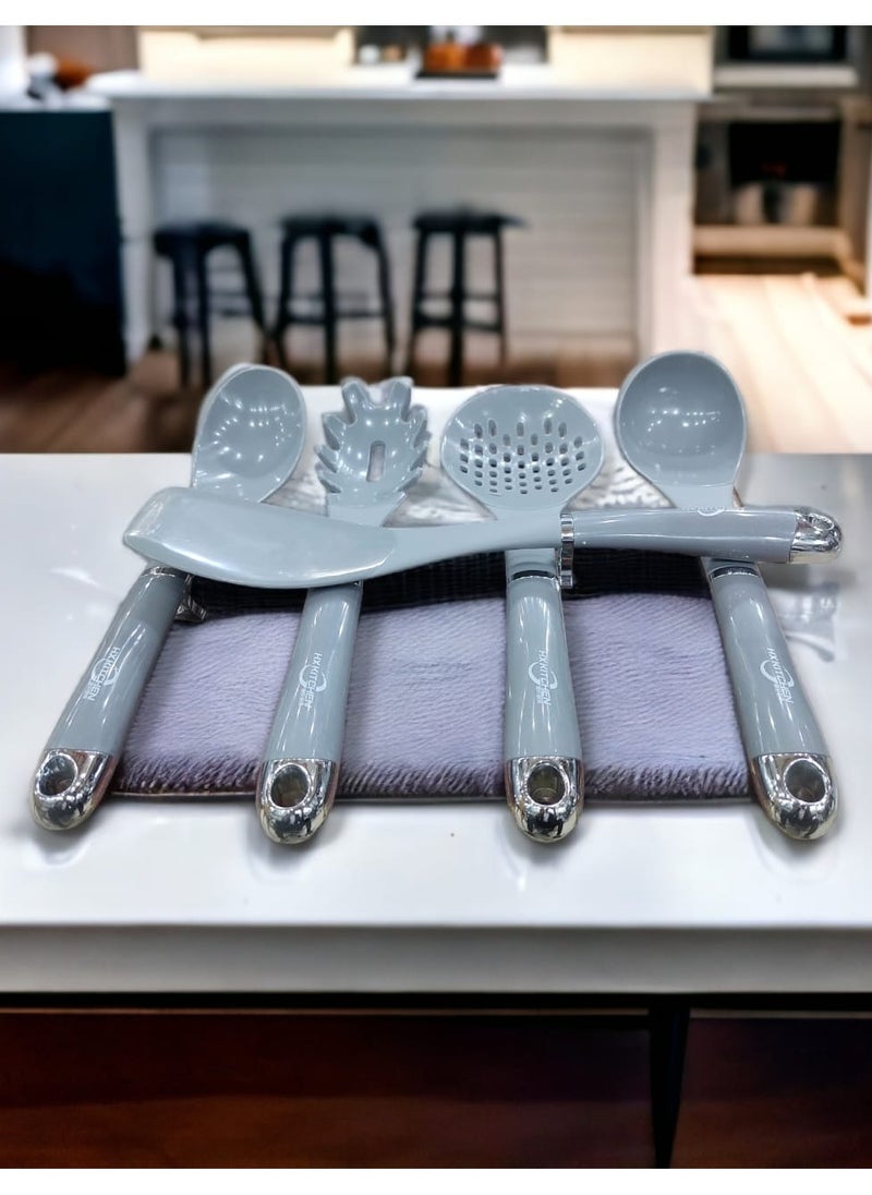 Generic - Silicone distribution set 5 pieces + 1 holder - GREY - Image 1