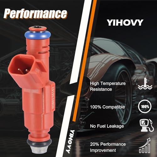 YIHOVY 𝐘𝐈𝐇𝐎𝐕𝐘 Fuel Injectors 0280156161 fit for Jeep Cherokee Grand Cherokee Wrangler Liberty 1999-2004, fit for Dodge Dakota Ram 1500 2000-2003, fit for Ford Escape Windstar Mustang 1999-2008 (6) - Image 4