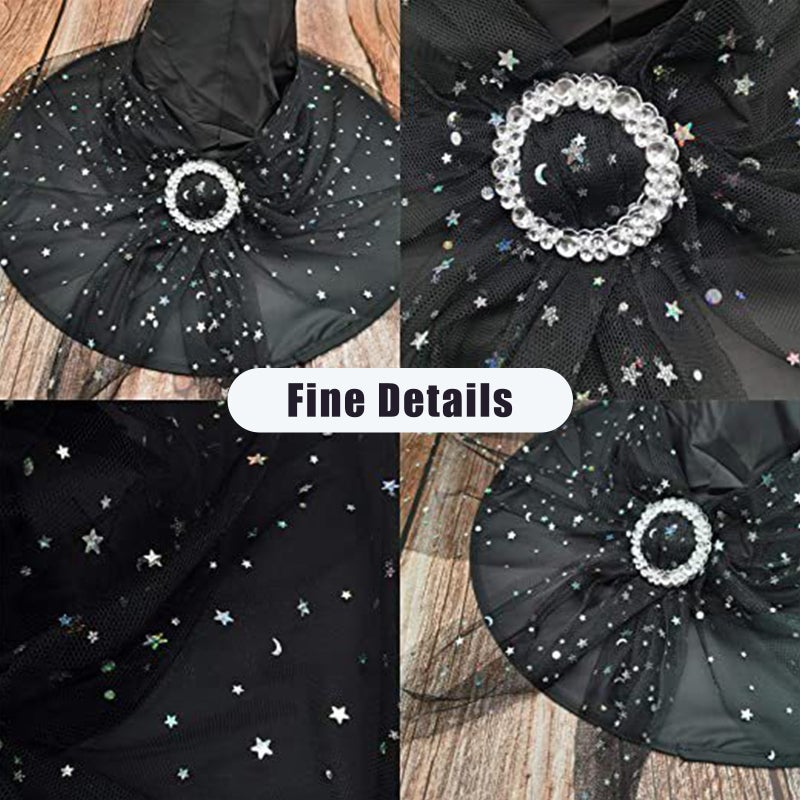 Halloween Witch Hat: Purple High-Quality Scary Witch Hat - Comfortable Durable Witch Hat for Halloween Parties Cosplay Decorations Yard - Image 3