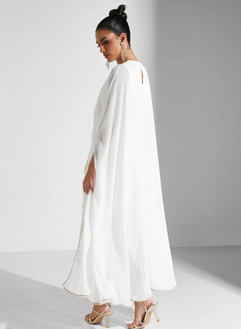 جولدن ابل كيمونو طويل مطرز