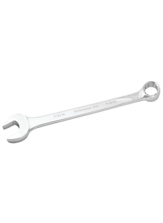 Performance Tool W30238 SAE Combo Wrench of Hardened Chrome Alloy Steel with Box End for Increased Torque, 1-3/16-Inch - Image 1