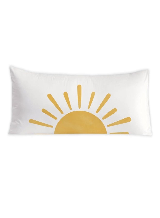 PIUD Boho Cute Sun Sunshine 20x54 Body Pillow Cover, Boho Sunshine Nursery Decor, Kids Room Decor, Modern Horizontal Sun Sunset Sunrise Decorative Long Body Pillow Cases for Bed Couch - Image 1