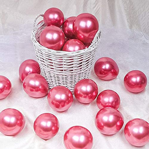 Flyloons 25 pcs Pink and Silver Chrome Balloons for Birthday decoration celebration Anniversary baby shower Girls Boys Men Women - Image 2