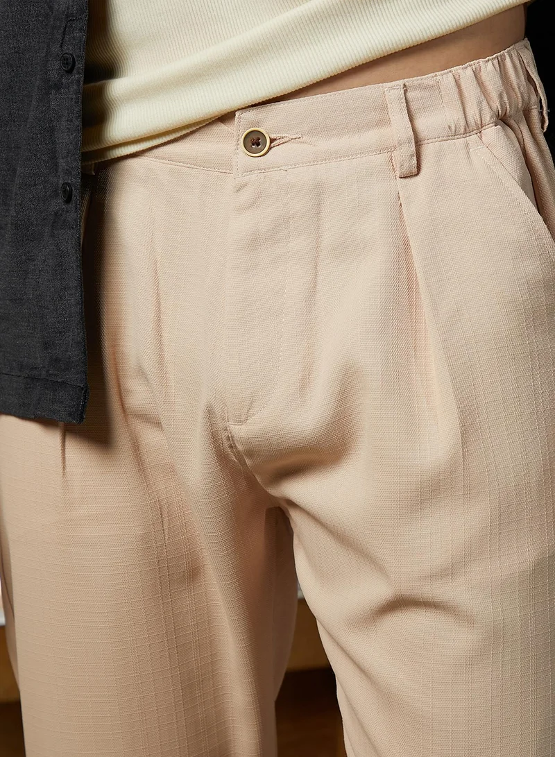 CAHOOT  Men's Fawn Beige Tailored Chino Trousers for Men | Best Price UAE