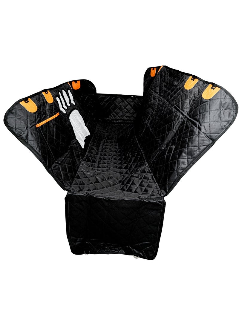 Dog Car Seat Cover, Waterproof and Scratchproof Dog Cover for Car Backseat, Nonslip Pet Car Seat with Mesh Window, Durable Hammock with Side Flaps for Cars, Trucks and SUV - Image 1