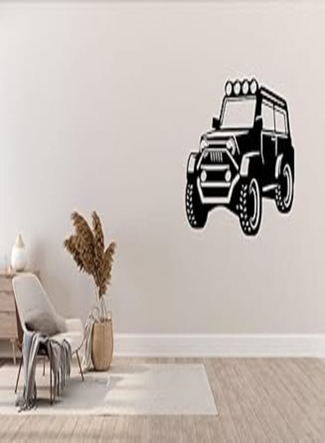 Home Gallery Jeep Wood Wall art Black 90x60 H01636