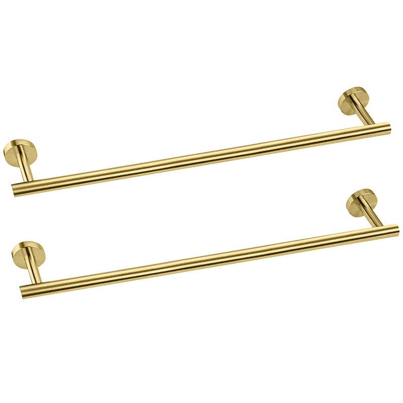Cilee 2 Pieces Brushed Gold Bathroom Towel Bar 24 Inch Double Towel RacksBathroom Towel Holder Towel Hanger for Bathroom Stainless Steel Wall Mount