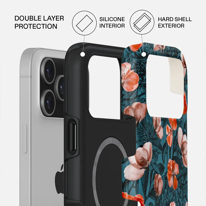 BURGA iPhone 17 Pro Max No Rain No Flower Premium Case Compatible with Hybrid Dual-Layer Hard Shell + Silicone Protection - Scratch-Resistant Shockproof Mobile Cover