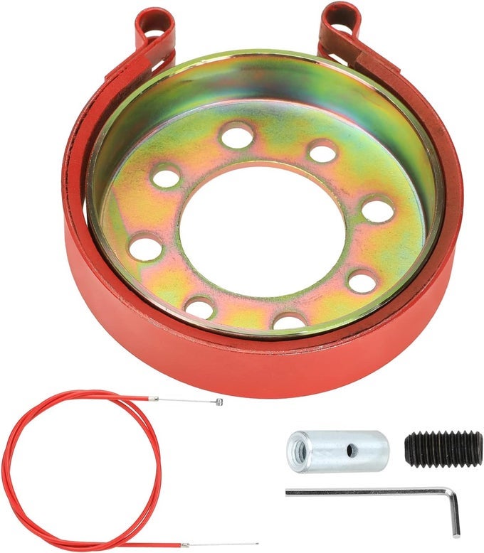 4" Go Kart Rear Drum Brake Band Cable Kit - Red