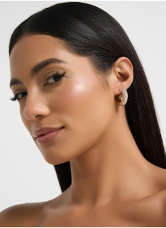 Ella Limited Edition Diamante Stud Hoop  Earrings  - Image 3