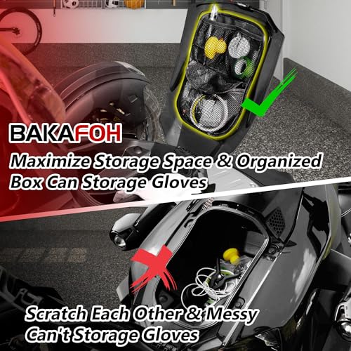 BAKAFOH 3 Mesh Pockets Front Trunk Lid Organizer Frunk Tool Storage Bag For Can Am Ryker 600 900 Sport Rally Edition 20192025 Accessories Black Style - Image 3