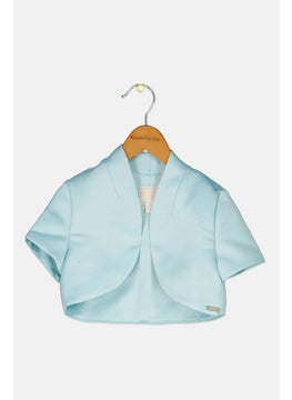 GUESS Kids Girl Plain Open Front Jacket, Mint Green  - Image 1