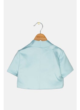 GUESS Kids Girl Plain Open Front Jacket, Mint Green  - Image 2