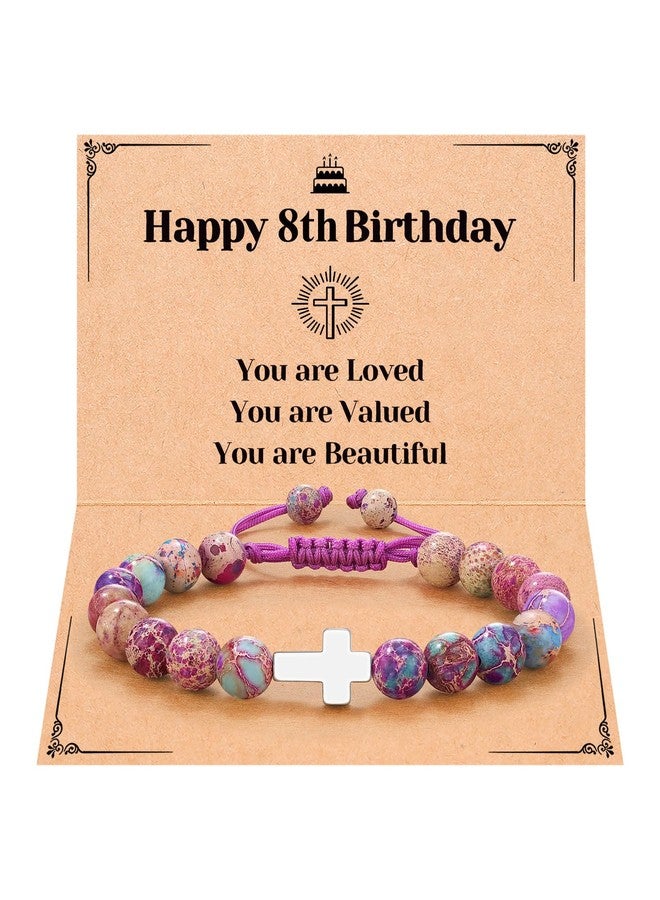 UPROMI 8 Year Old Girl Birthday Gift, 8th Birthday Bracelet Decorations Gifts for 8 Year Old Girls - Image 1