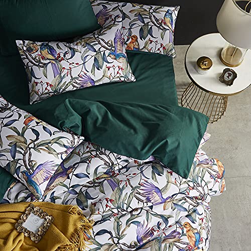 Cupocupa Duvet Cover Queen Size Set Boho Floral Pattern Duvet Cover Queen for Queen Size Bed Vintage Soft Bedding Leaf Print Paisley with Pillowcases - Image 2