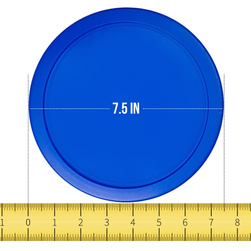 MRX Solutions Replacement Lids fits Pyrex 6 & 7-Cup Glass Food Storage Container Bowls, 7.5-Inch Plastic Round Lids Covers for Pyrex 7402-PC, Airtight & Leakproof (6-Pack, Blue) - Image 2
