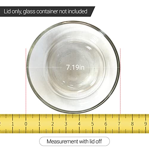 MRX Solutions Replacement Lids fits Pyrex 6 & 7-Cup Glass Food Storage Container Bowls, 7.5-Inch Plastic Round Lids Covers for Pyrex 7402-PC, Airtight & Leakproof (6-Pack, Blue) - Image 3