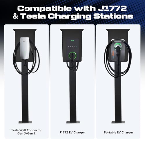 Ufixed Weatherproof Pedestal with Roof for Tesla Gen3 EV Charging Stations | Heavy-Duty Stand with Top Cover, Compatible with Tesla Mobile Connector & J1772 - Image 3