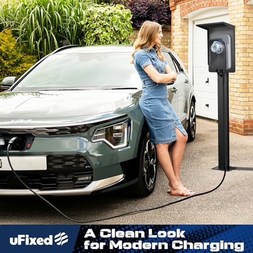 Ufixed Weatherproof Pedestal with Roof for Tesla Gen3 EV Charging Stations | Heavy-Duty Stand with Top Cover, Compatible with Tesla Mobile Connector & J1772 - Image 2