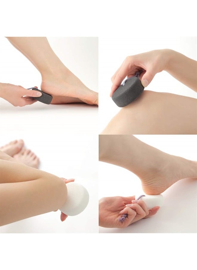 Terra Distribution Pumice Stone for Feet, Body, Hands [Made in Japan] Silk or Charcoal Plus Hyaluronic Acid Essence Blended for Extra Fine Smooth Finish, Soft Foot Pumice Scrubber (Silk Essence)  - Image 3